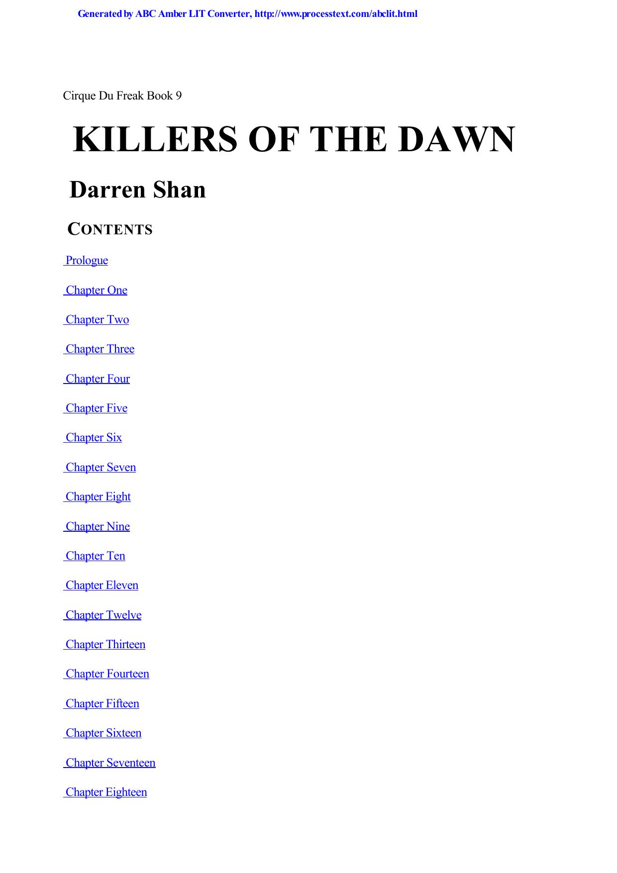 Darren Shan - Cirque du Freak 9