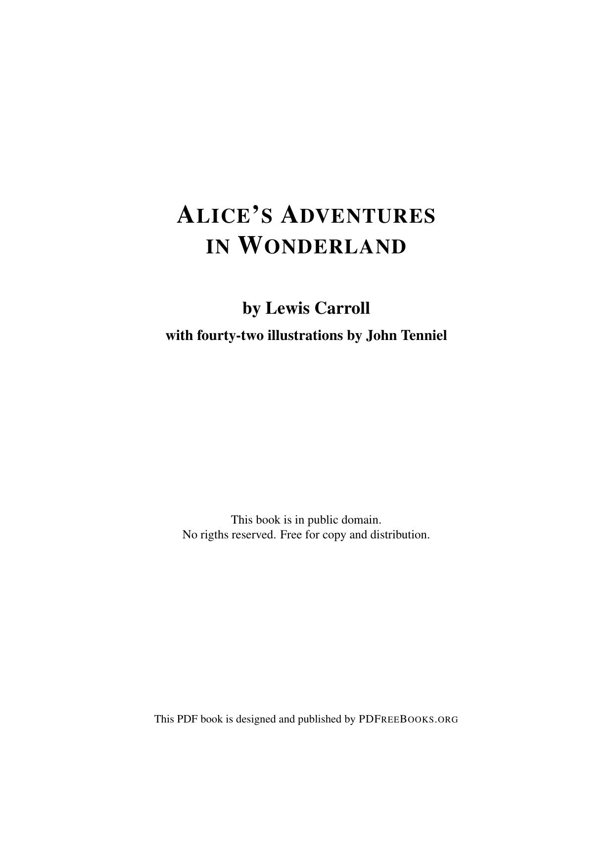 Alice's Adventures in Wonderland